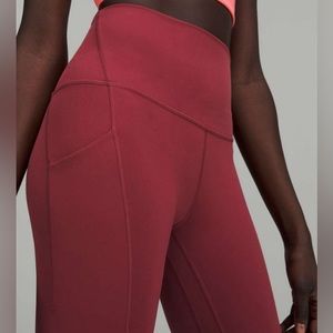 Lululemon Align with pockets 25 inch, size 6, color mulled wine